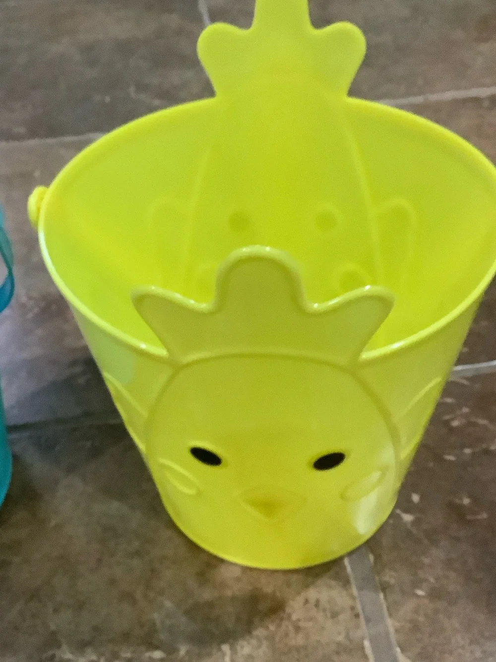 Spring Bunny Kitchen Towel with two Plastic Baskets
